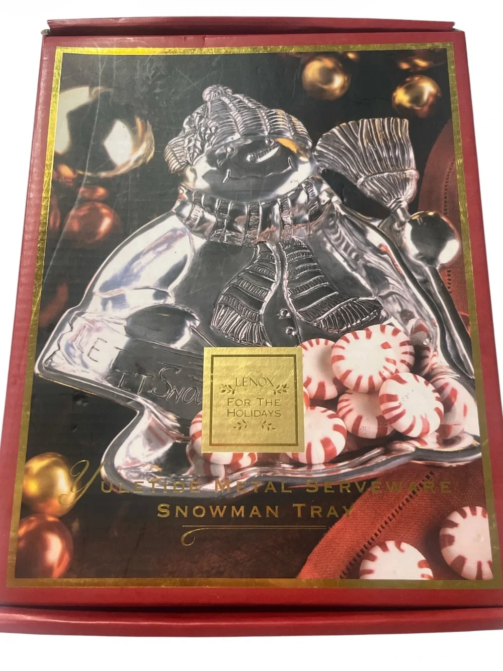 Lenox Snowman Candy Tray